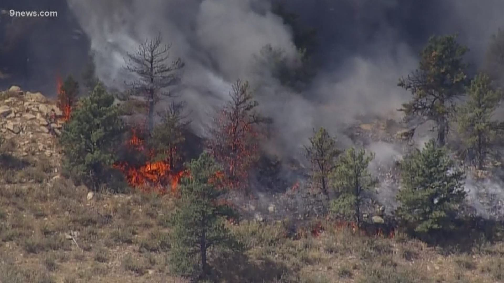 The fire has prompted road closures, but so far no evacuations have been ordered.