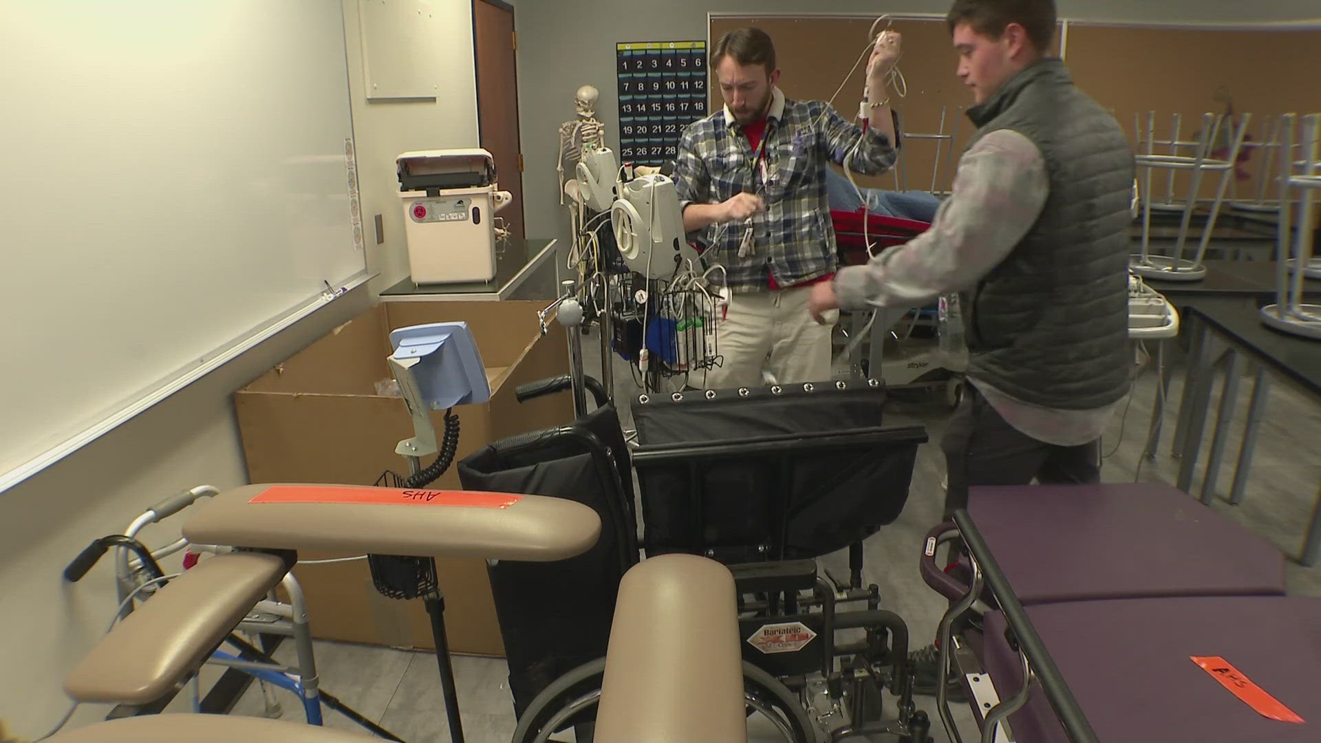 Intermountain Health is donating pieces of equipment from the now-shuttered Lutheran Hospital to high schools in the region.