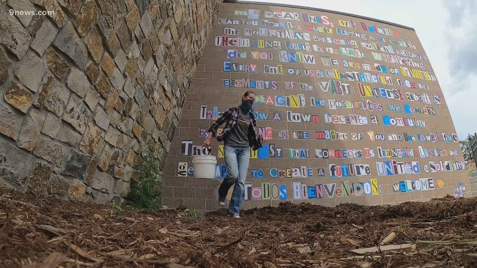 An artist known worldwide for her social activism street art is working on pieces all over her home community of Summit County.