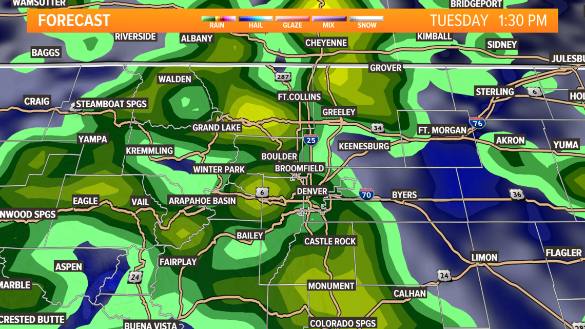 Denver, Colorado weather forecast for Tuesday, June 18