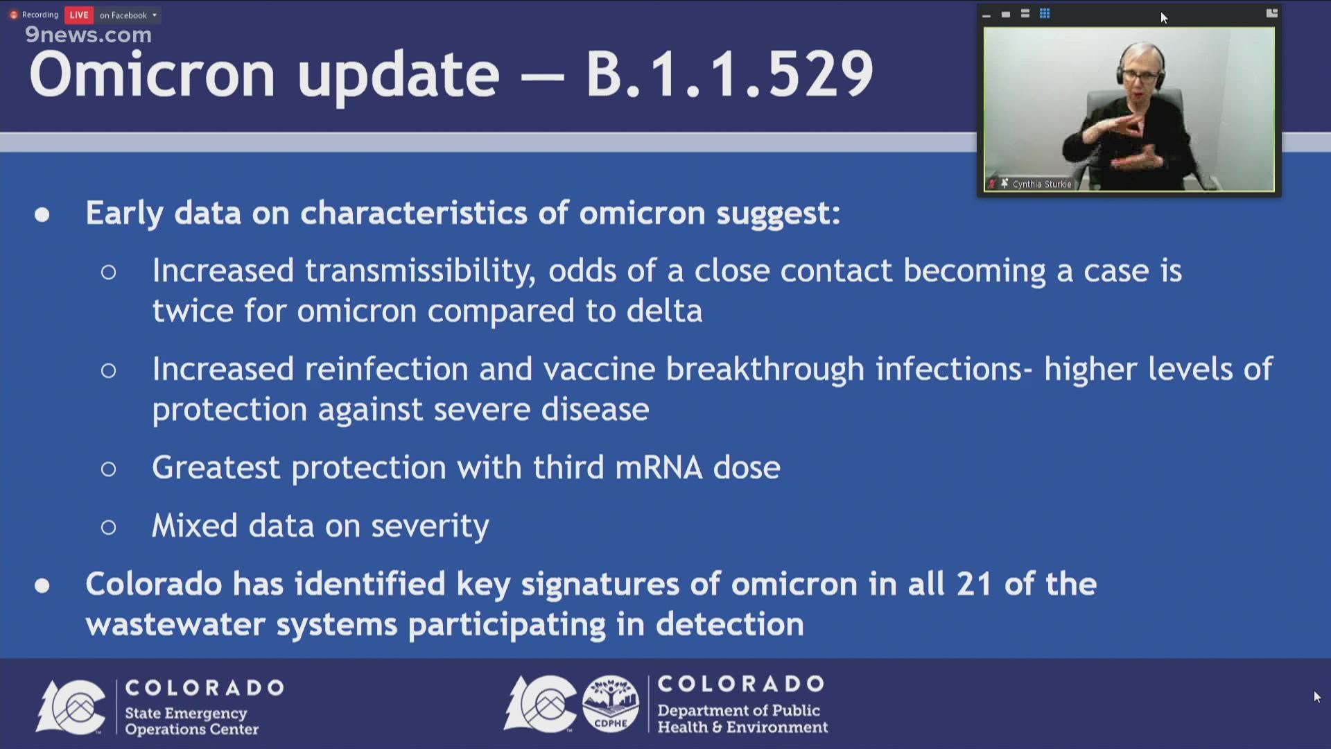 Health officials said Colorado is starting to see an increase in cases, and that it was likely being caused by the omicron variant.