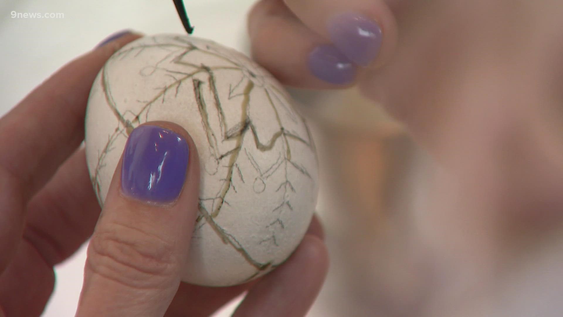 This year, Maria Sheets is using her Easter egg art class as an opportunity to help Ukrainians who have been forced to leave their homes.