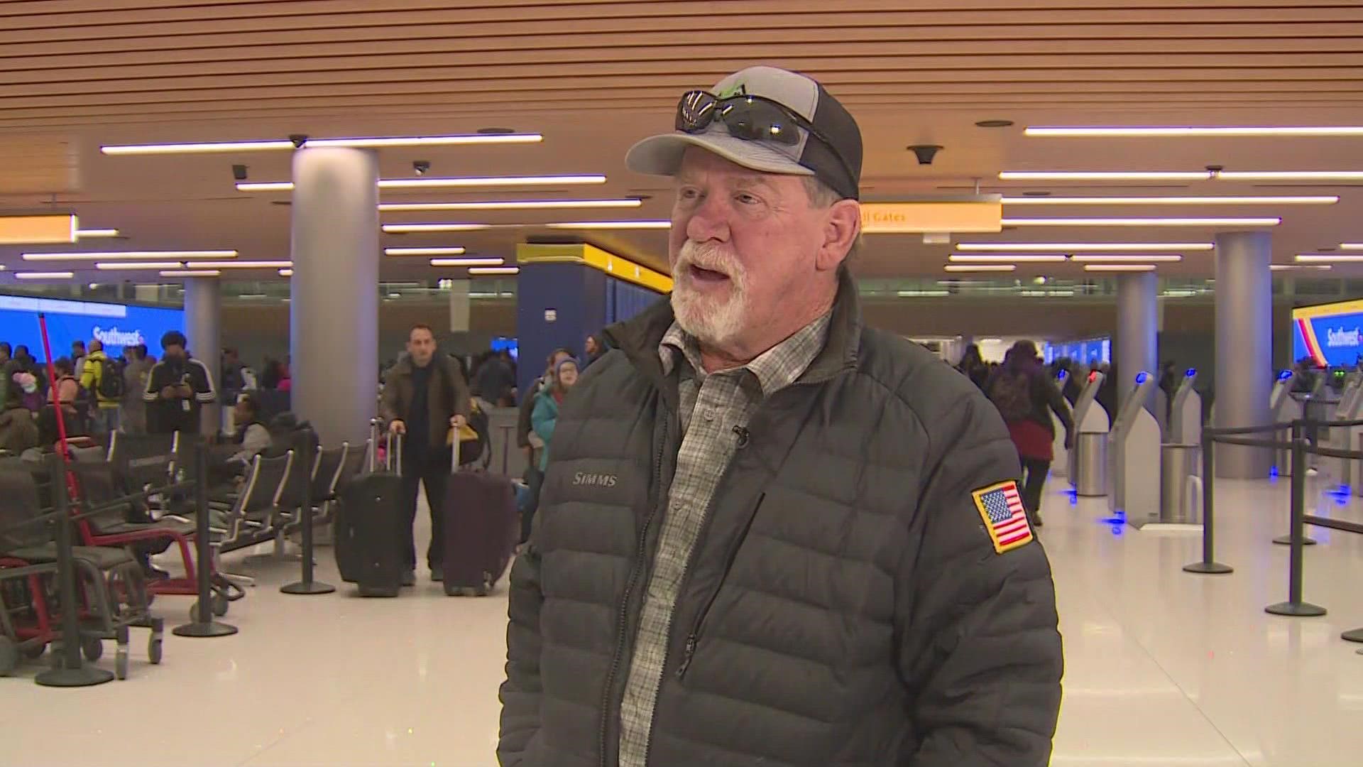 Travelers at Denver International Airport seeing delays and canceled flights, Thursday.
