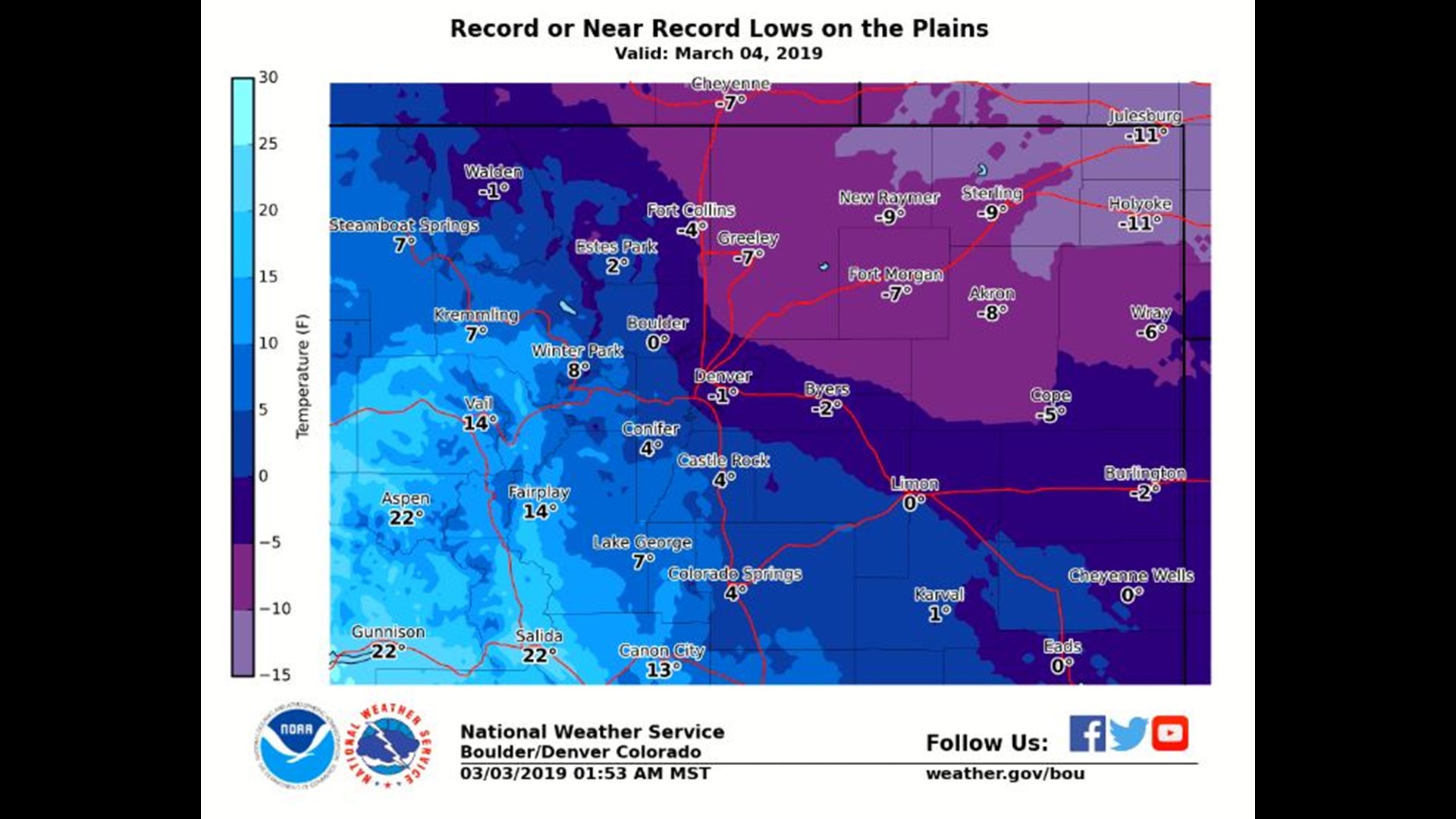 Sunday was the coldest March day in Denver in nearly 60 years | 9news.com