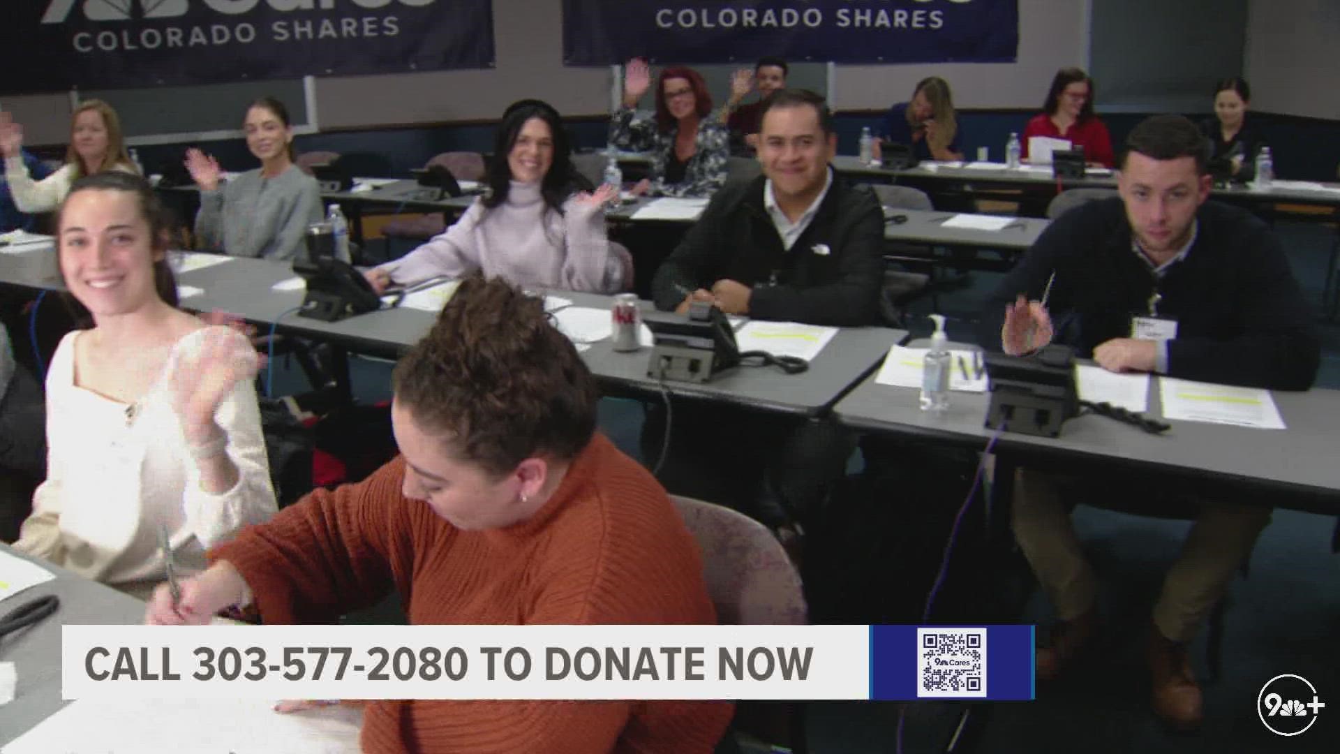 You can donate to 9Cares Colorado Shares via our telethon at 303-577-2080 on Thursday until 10:30 p.m.