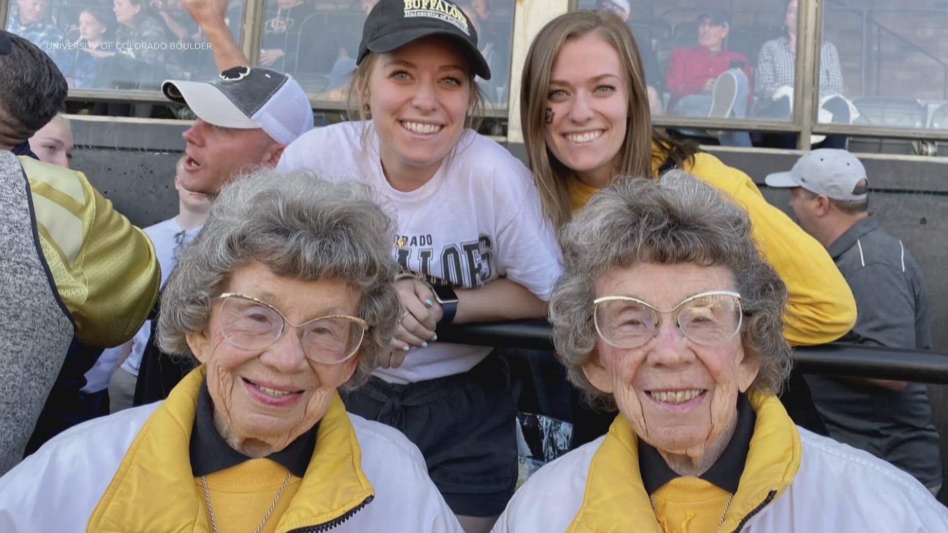 On Tuesday, we're celebrating 100 years of CU cheers with Peggy Coppum turning 100 today. One thing she continues to wish for is her twin still being with her.