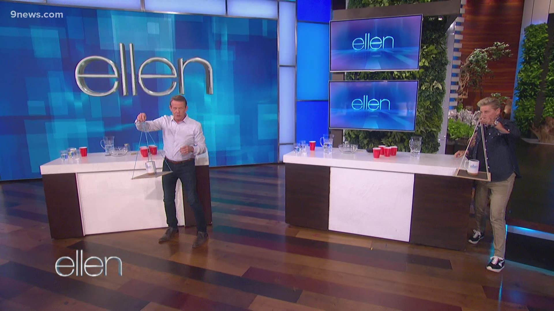 Steve Spangler shows off his science talents on the Ellen DeGeneres Show.