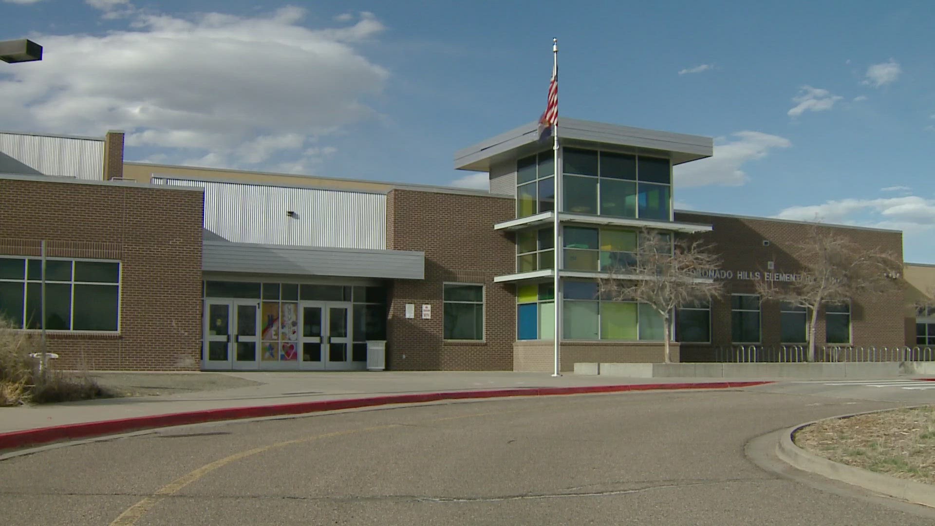 According to the Adams County Sheriff's Office, two suspects shot BBs at the school while the district was on spring break.