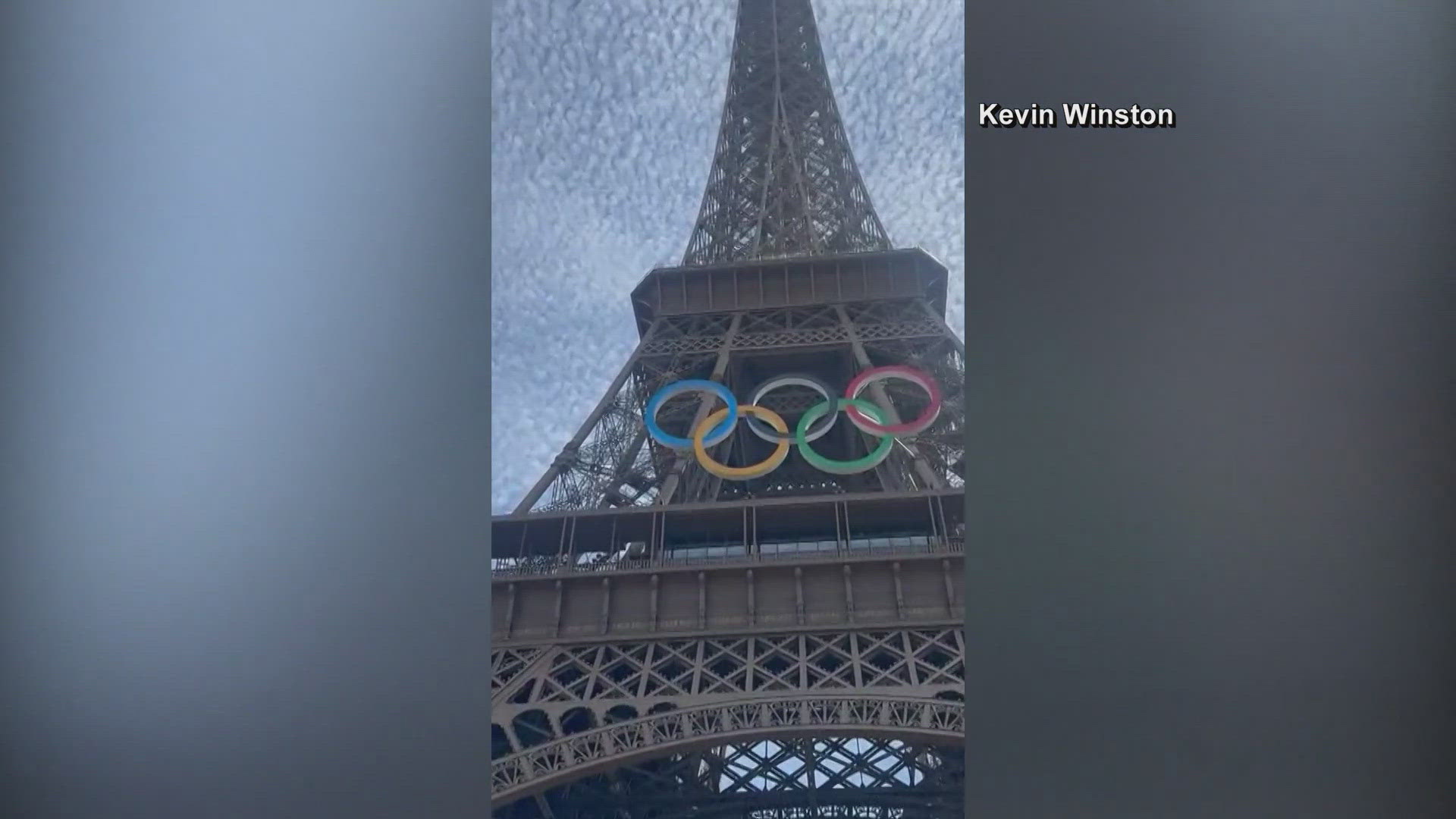 French police evacuated the area around the Eiffel Tower after a man was seen climbing the Paris landmark hours before the Olympics closing ceremony Sunday.