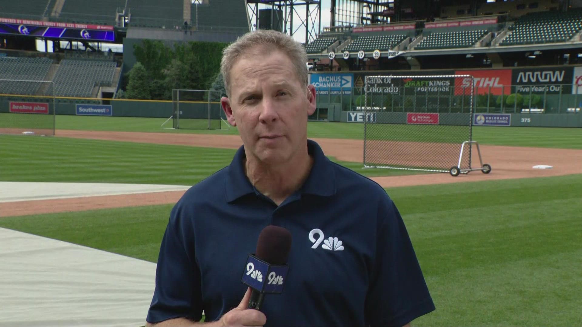 Rod Mackey's out at Coors Field ahead of Wednesday night Rockies game where the Avs will be honored for their Stanley Cup win.