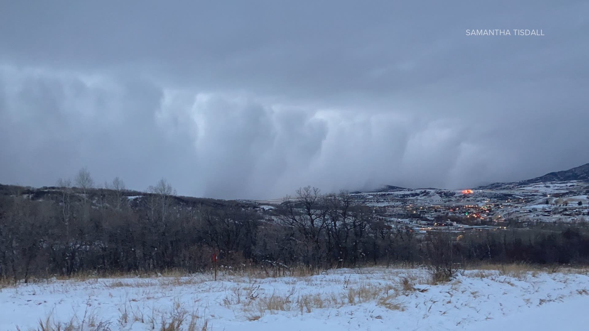 This video was taken from Emerald Mountain by Samantha Tisdale. It shows a snow squall moving through Steamboat over a period of 2 minutes.