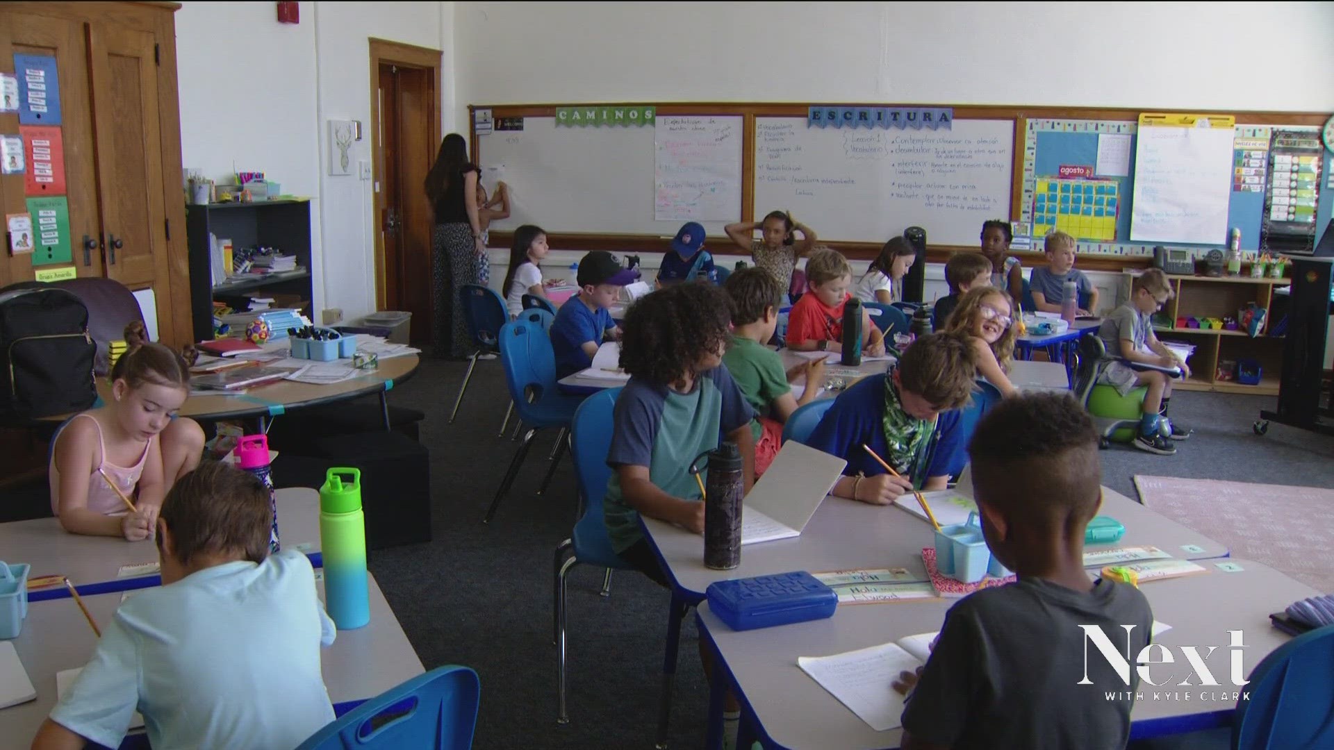 The district says 85° inside a single classroom is not hot enough to let students go home early.