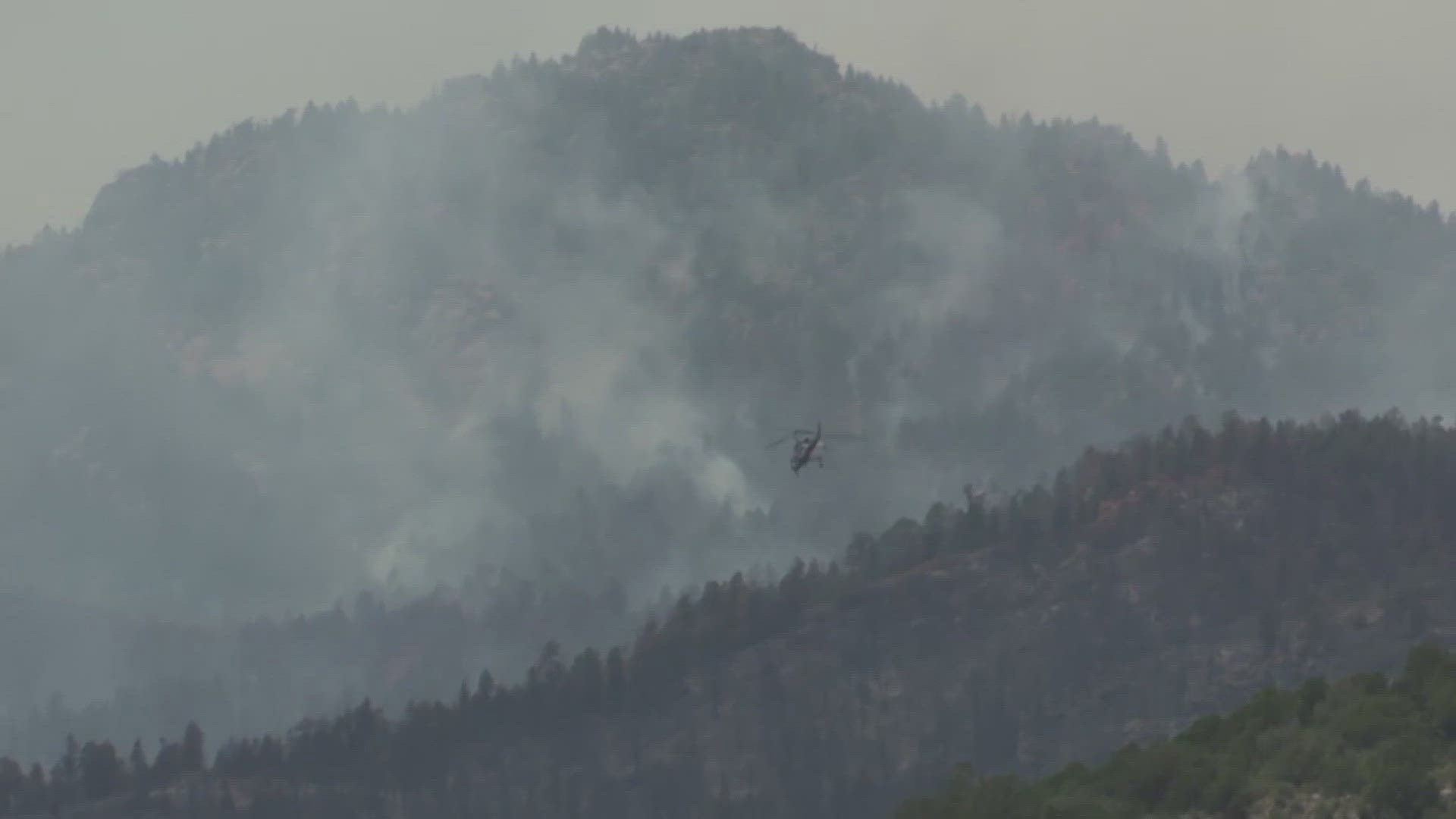 Officials say the fire is just over 1,000 acres in size with zero containment.