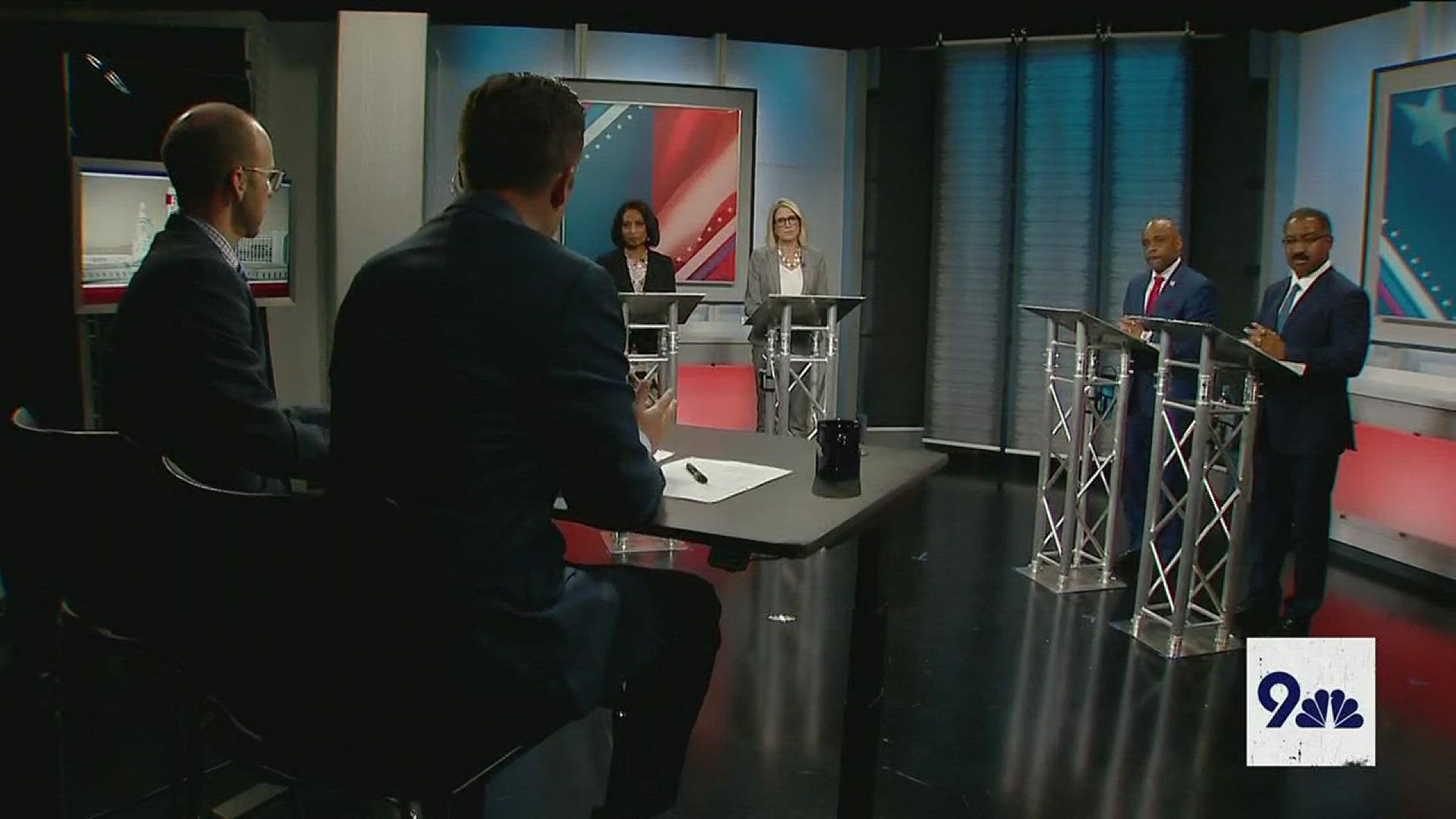 Mayoral candidate Lisa Calderón discussed the public safety budget during a live 9NEWS debate.