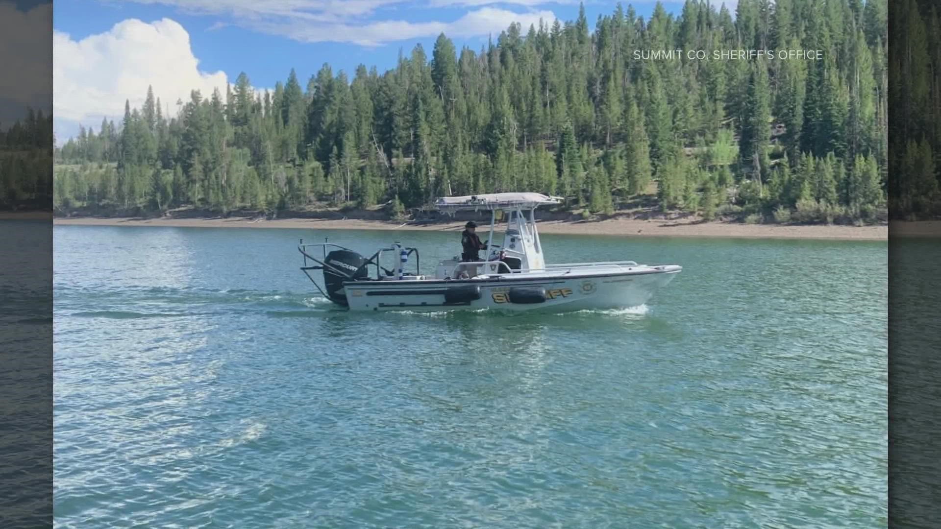 The Summit County Sheriff's Office used an underwater drone and other equipment to search Dillon Reservoir.