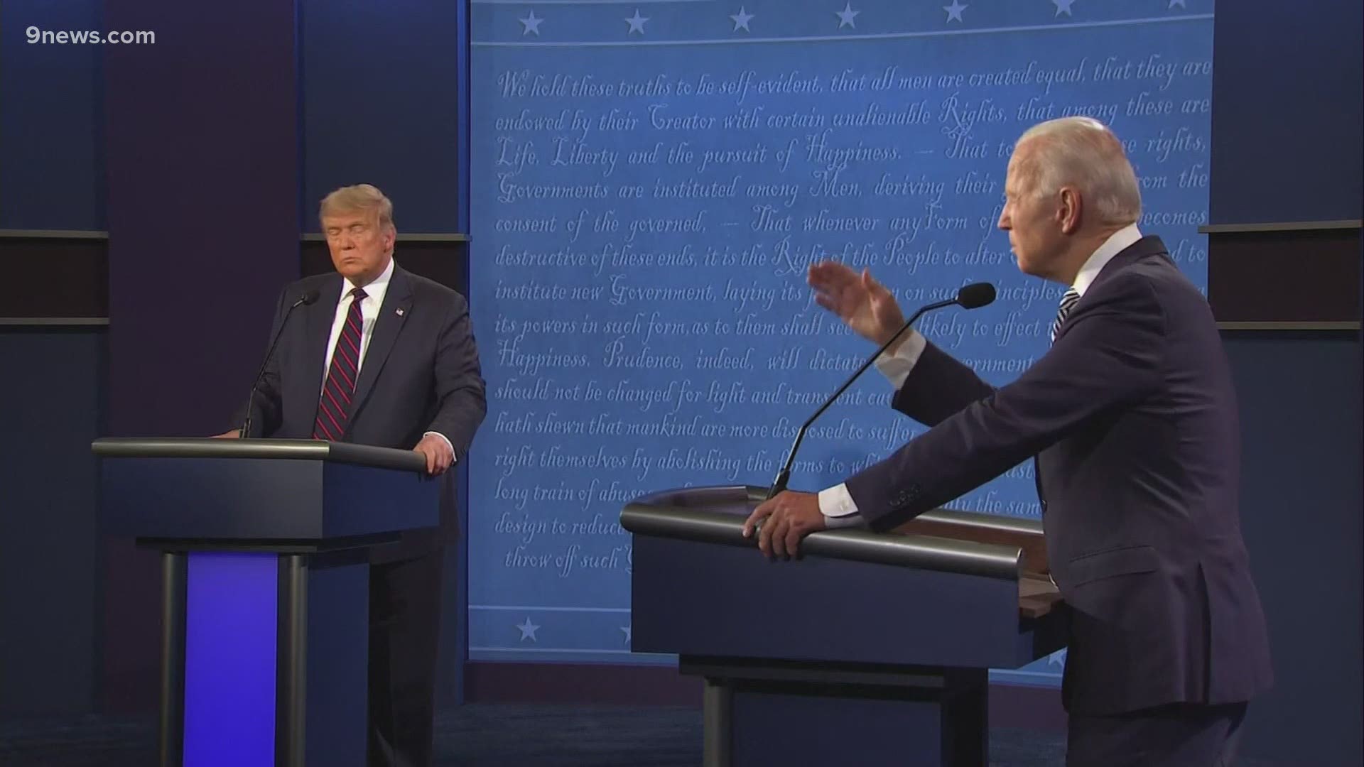 The first presidential debate between President Donald Trump and Joe Biden got off to an contentious start.