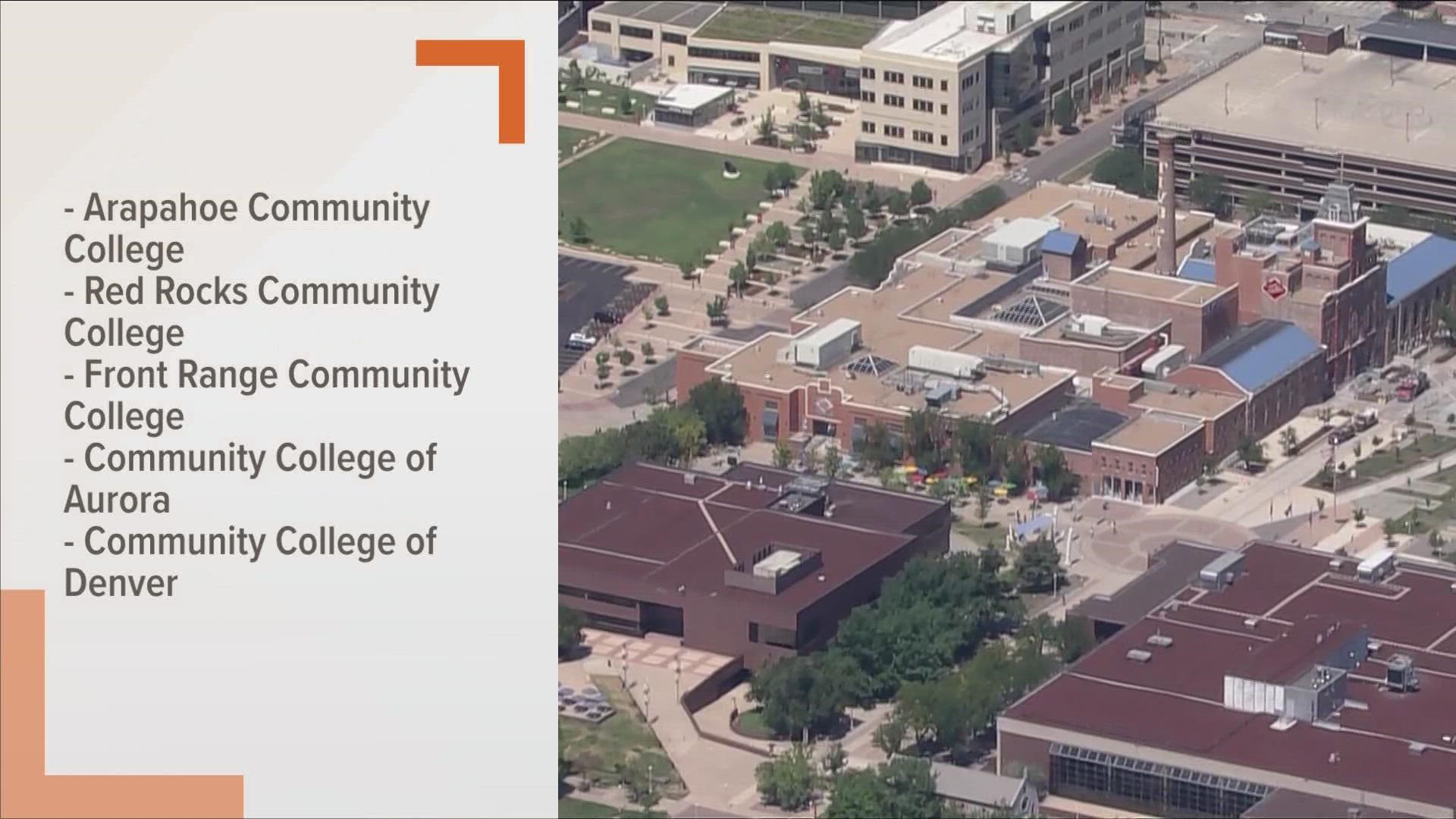 The Auraria Campus asked people to leave, while all the colleges were either closed or on lockout Friday.