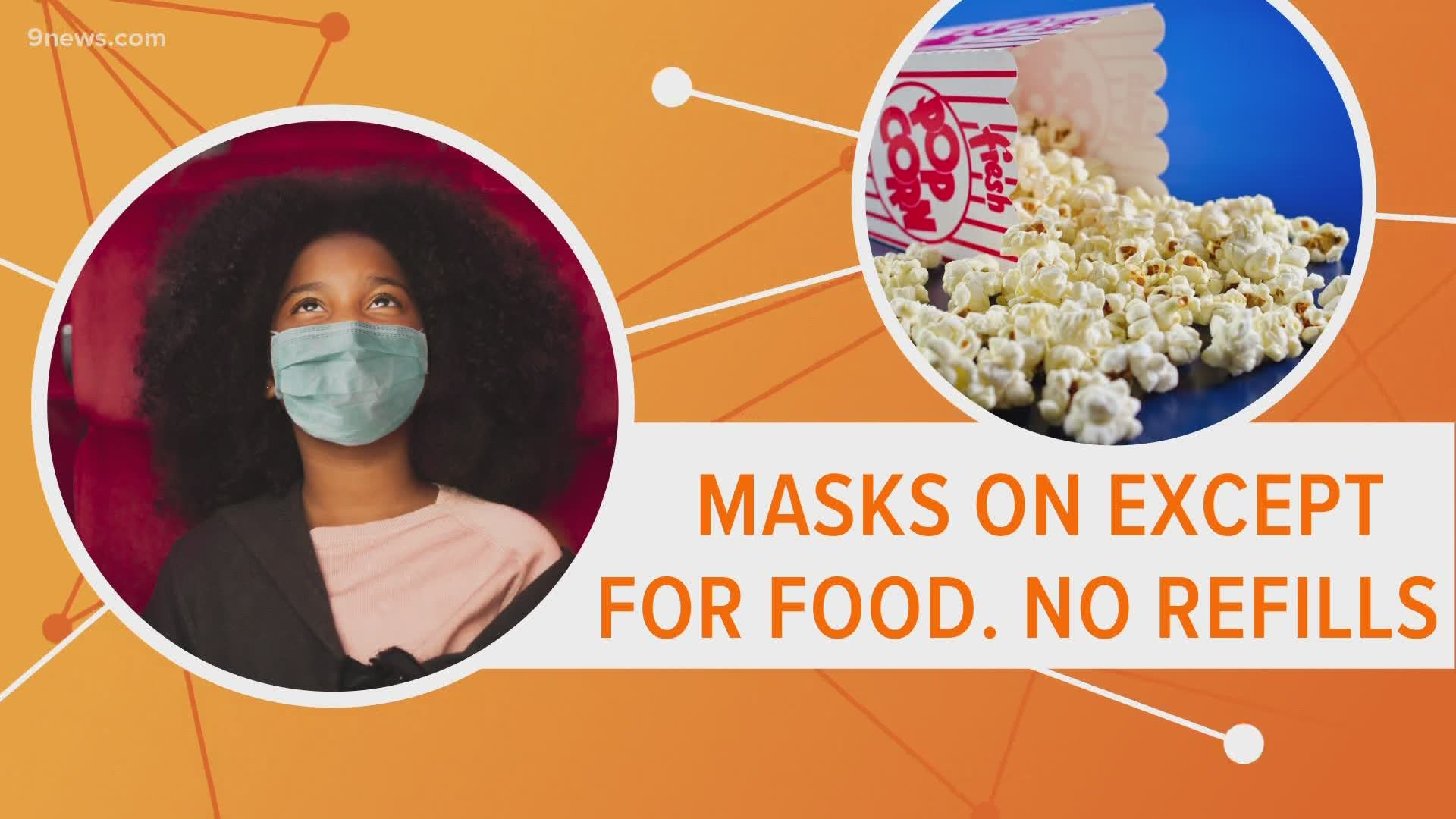 Keep that mask on at all times. AMC said it can be removed only if you're eating or drinking.