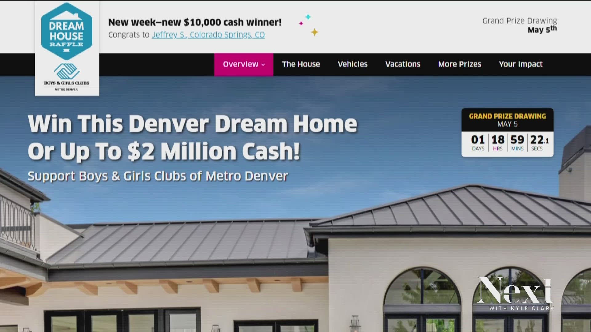 The raffle, also known as the Dream House Raffle, will have its grand prize drawing on Friday. When fewer than 80,000 tickets are sold, the grand prize is cash.