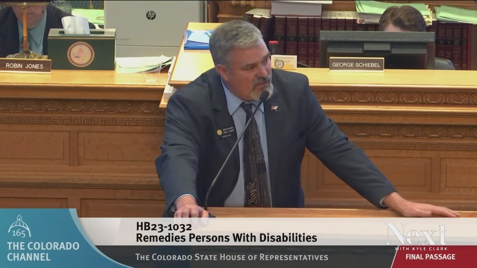 Arguing against House Bill 23-1032, Colorado Rep. Richard Holtorf (R-Akron) likened people with disabilities to people who choose to run with the bulls in Spain.
