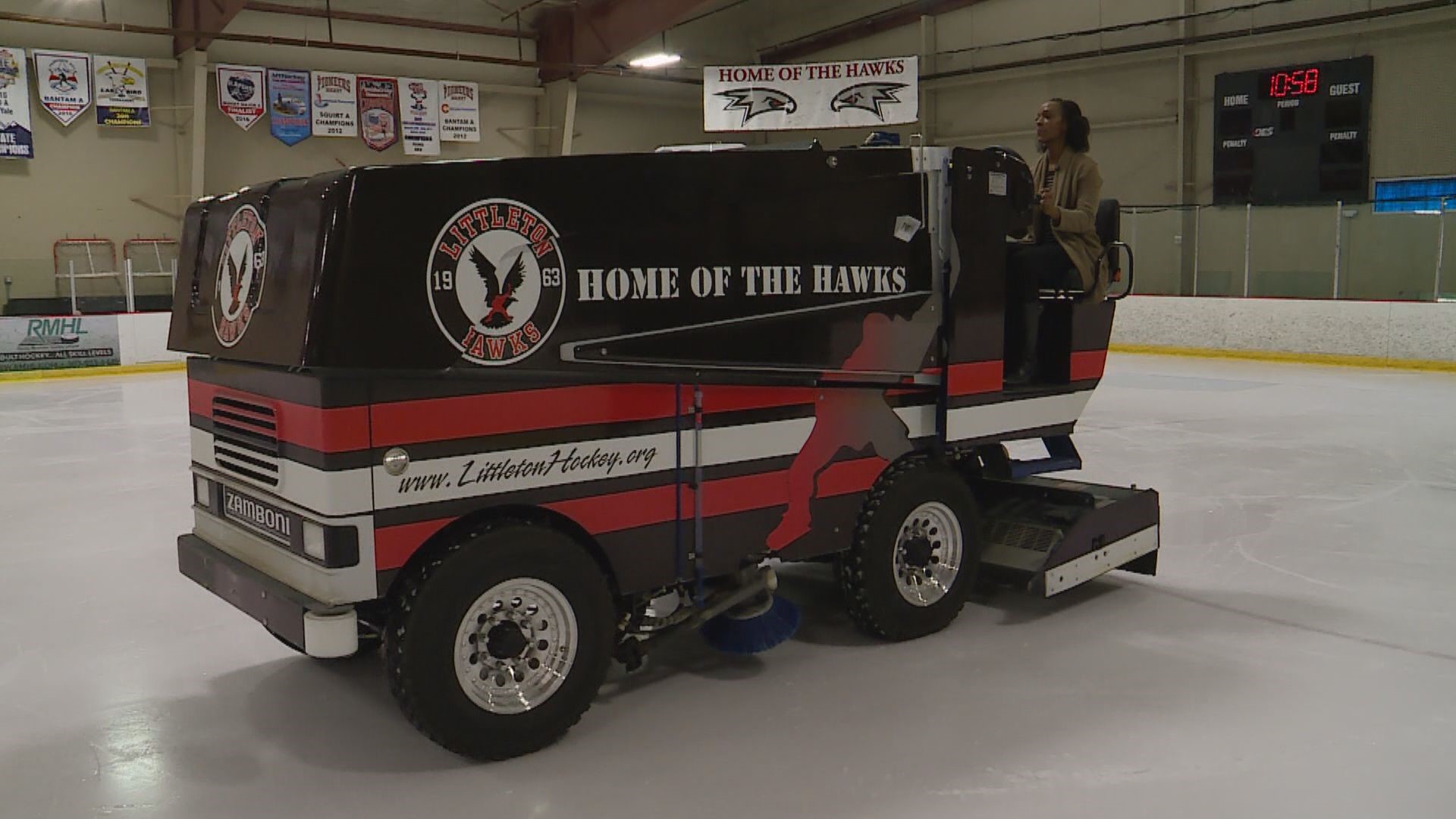 Steve and TaRhonda are now certified Zamboni drivers