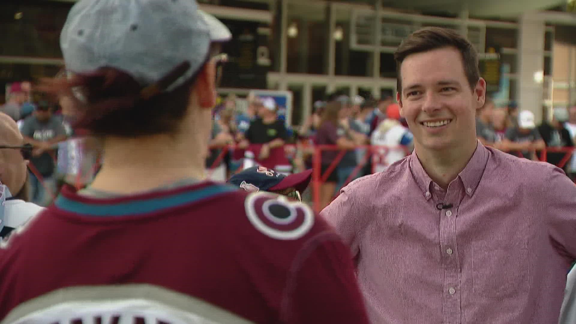 9NEWS reporter Noel Brennan spoke to fans who ditched work to celebrate with the city. Don't worry, no one's getting in trouble. Avs fans can stay anonymous.