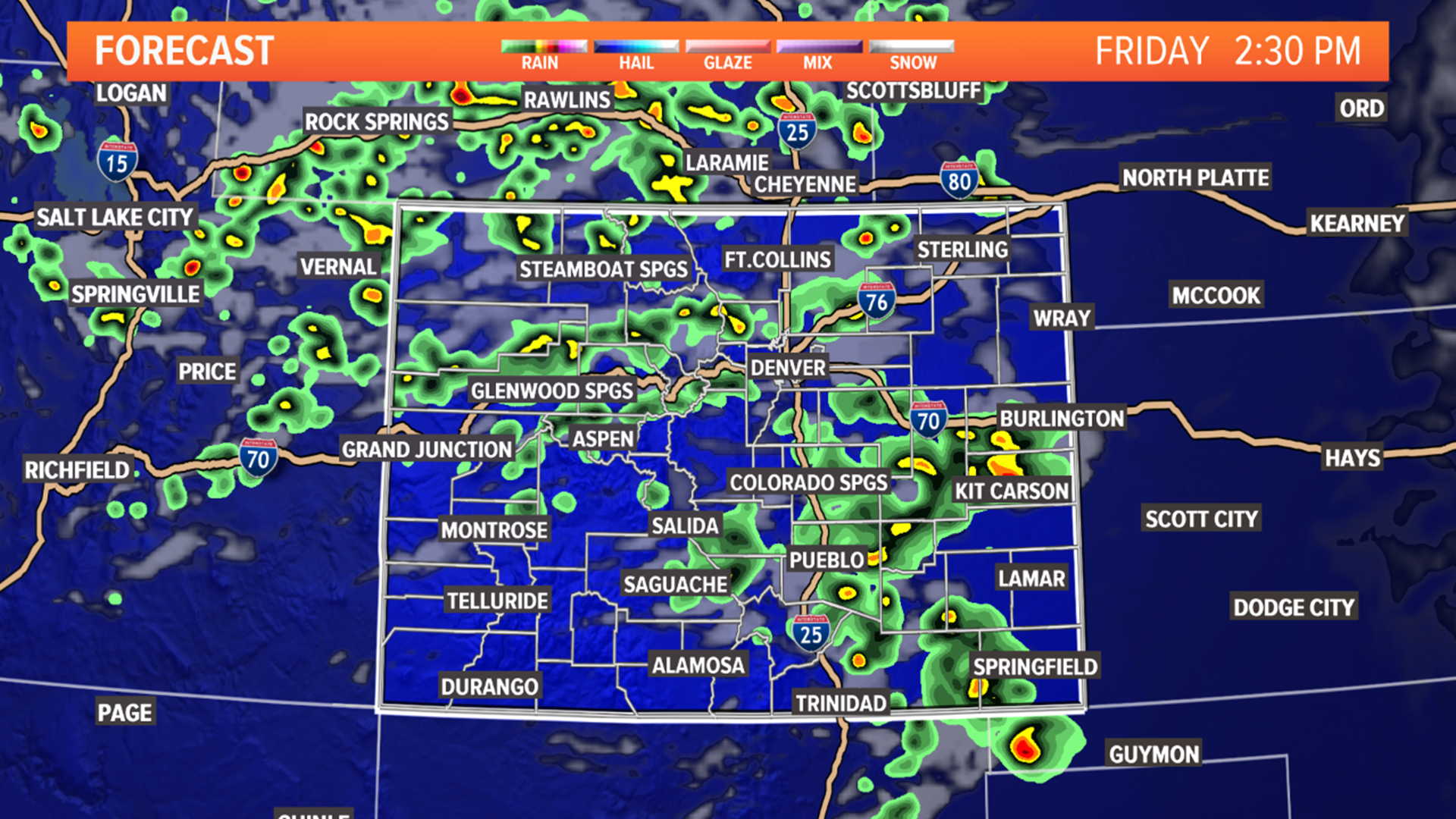Denver, Colorado, Front Range severe weather forecast: Heavy rain, hail ...