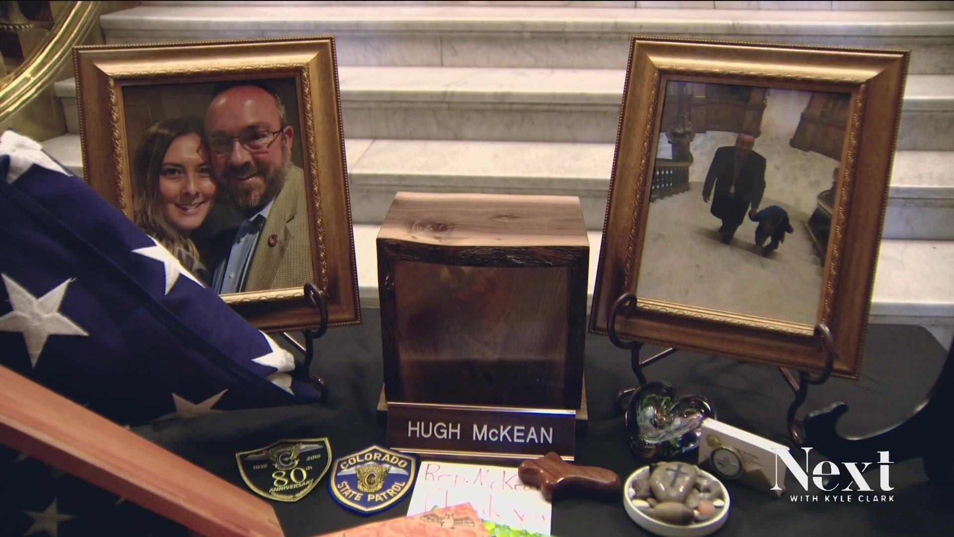 State legislators held a rare joint memorial today, a final tribute to former house minority leader Hugh McKean.