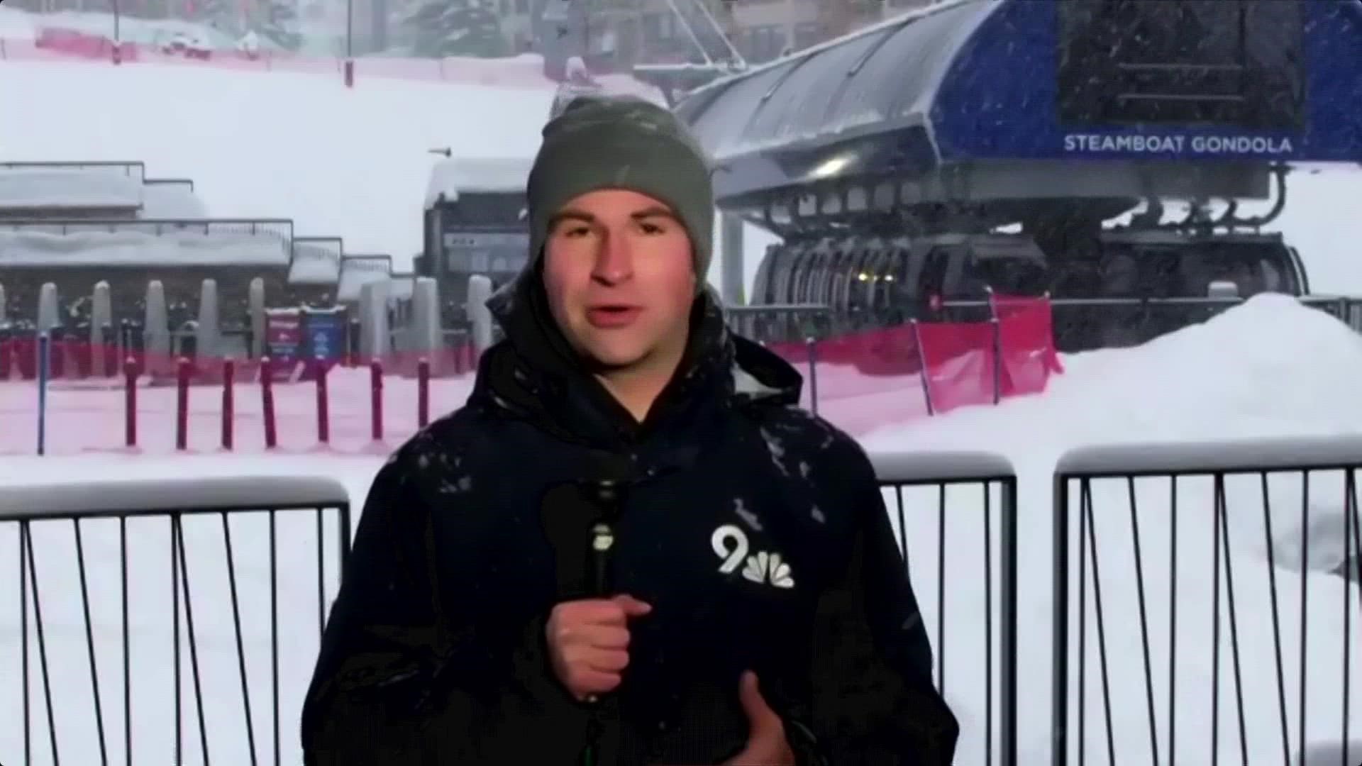 All this snow is good for skiers and snowboarders especially up at Steamboat Springs. Meteorologist Chris Bianchi is up there but didn't get to enjoy the powder day.