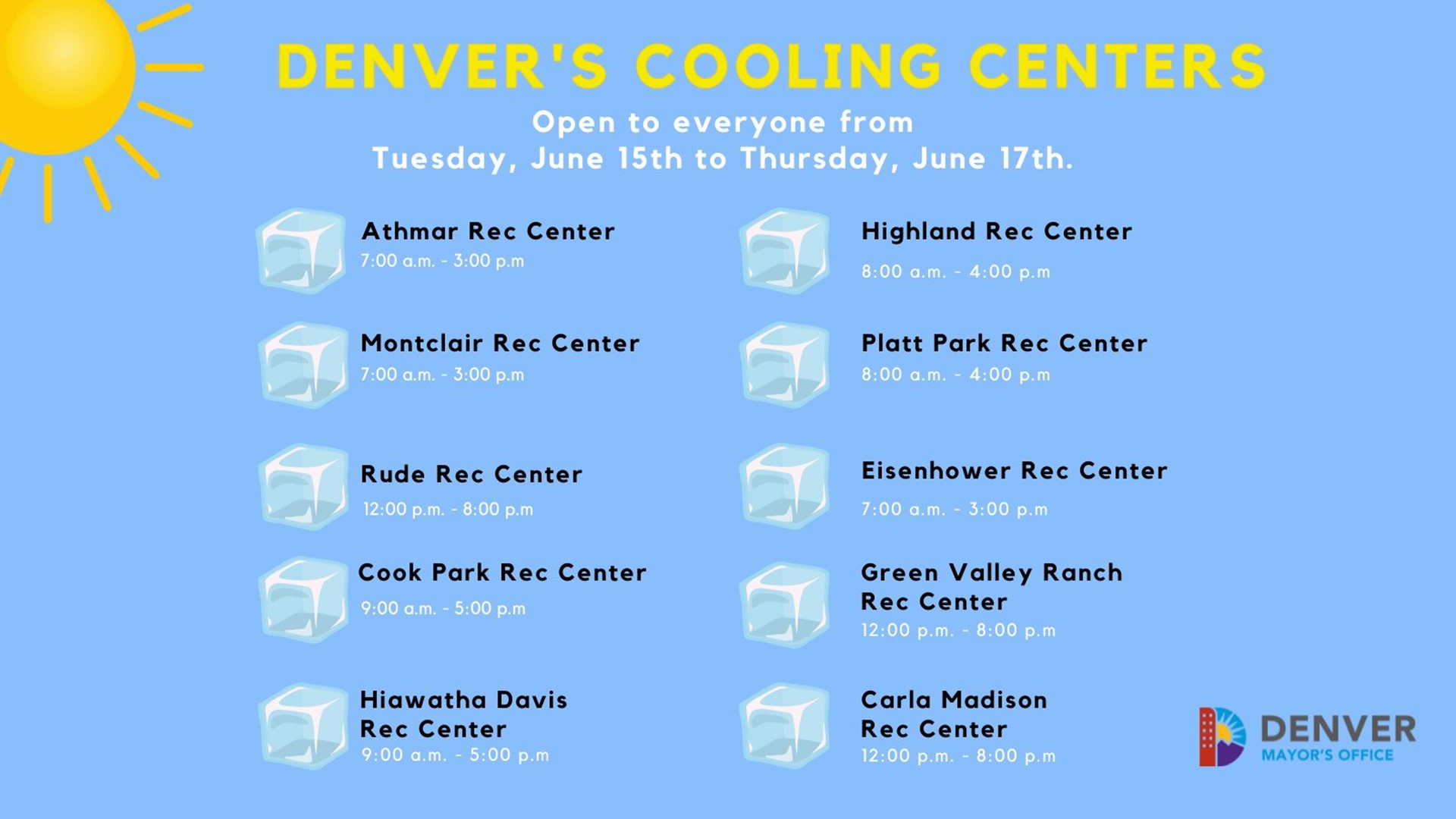Where to find cooling centers in Denver during the heat wave | 9news.com