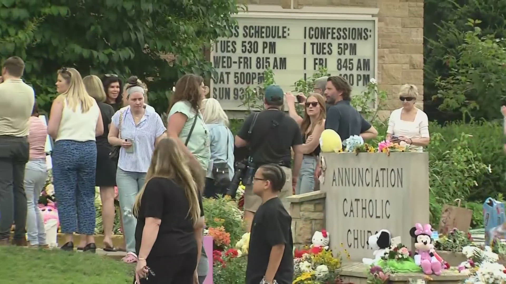 Two children were killed and 17 people were injured in the shooting Wednesday.