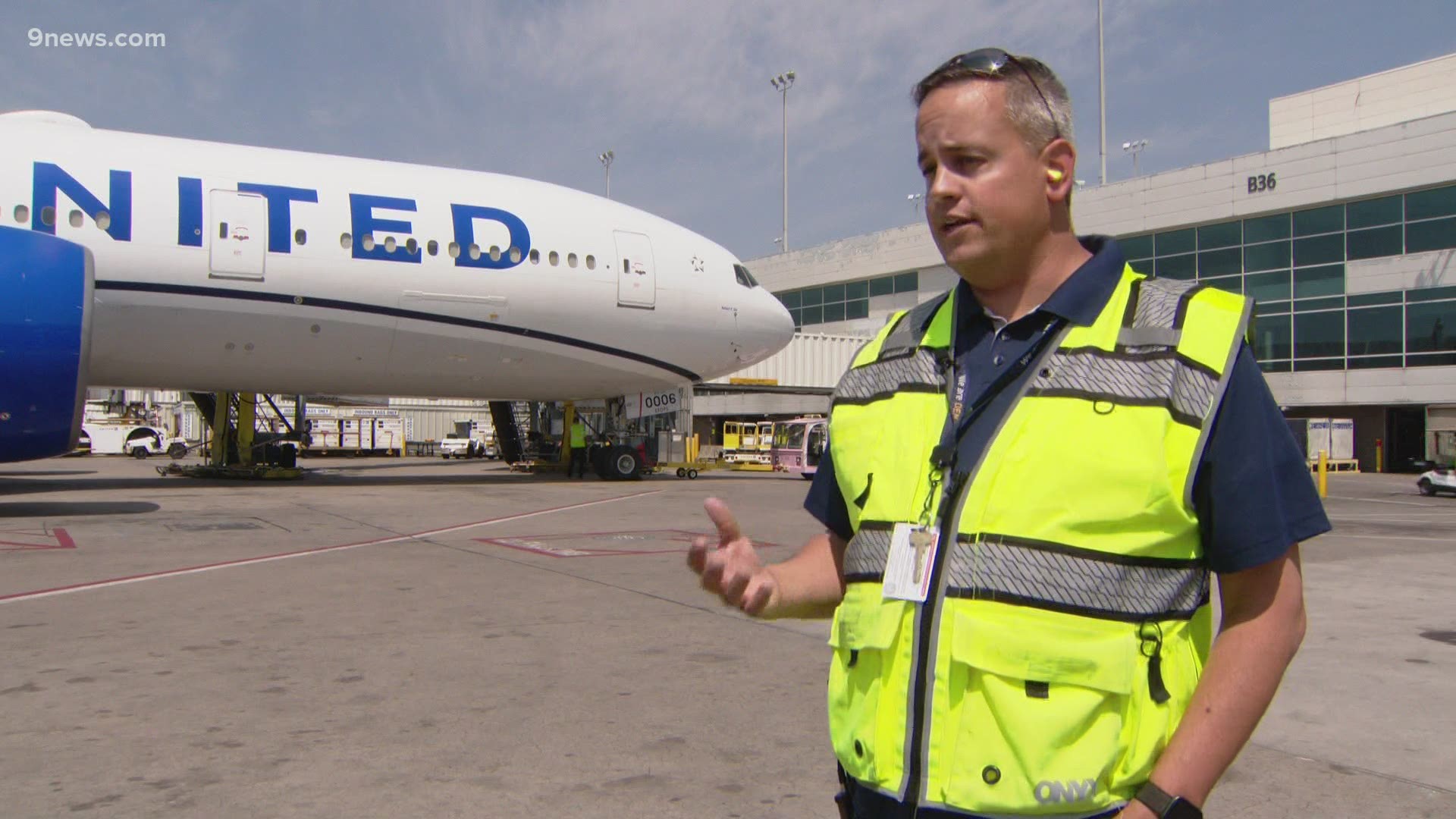 United Airlines shows 9News how they are keeping customers and employees safe and cool while keeping up with summer travel demands.
