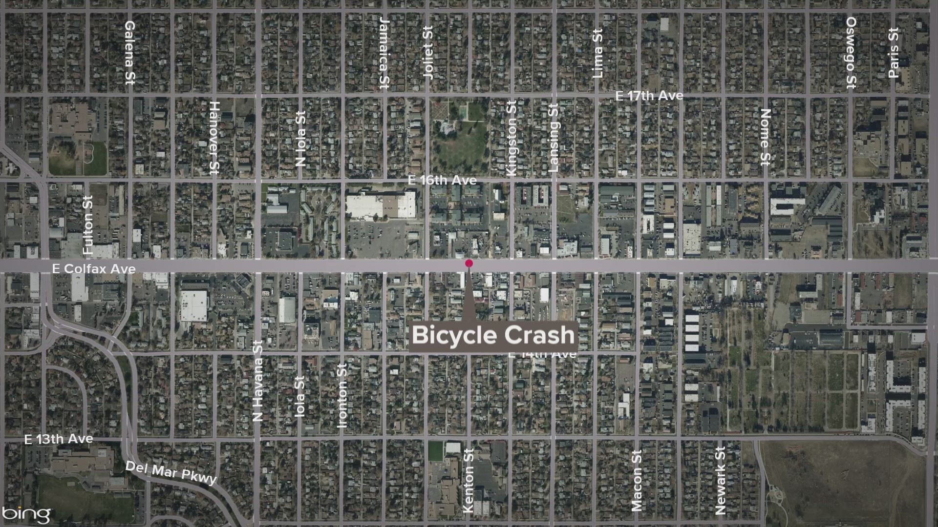 A man riding his bicycle was struck and killed near East Colfax Avenue and Kenton Street, according to Aurora Police.