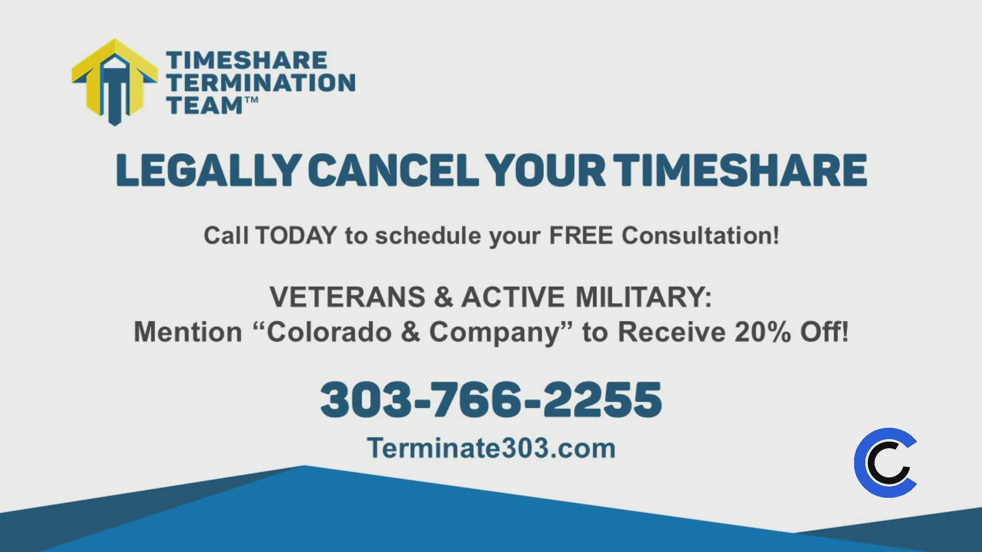 Call 303.766.2255 to schedule your free consultation. Active military and veterans can get 20% off when you sign up . Learn more at Terminate303.com.