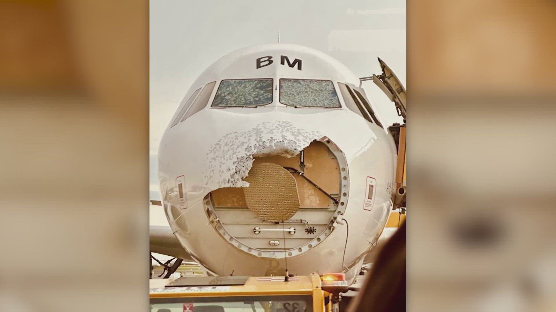 A severe storm hit when 173 people were on board the Austrian Airline flight. The plane made a mayday emergency call before safely landing at an airport in Vienna.