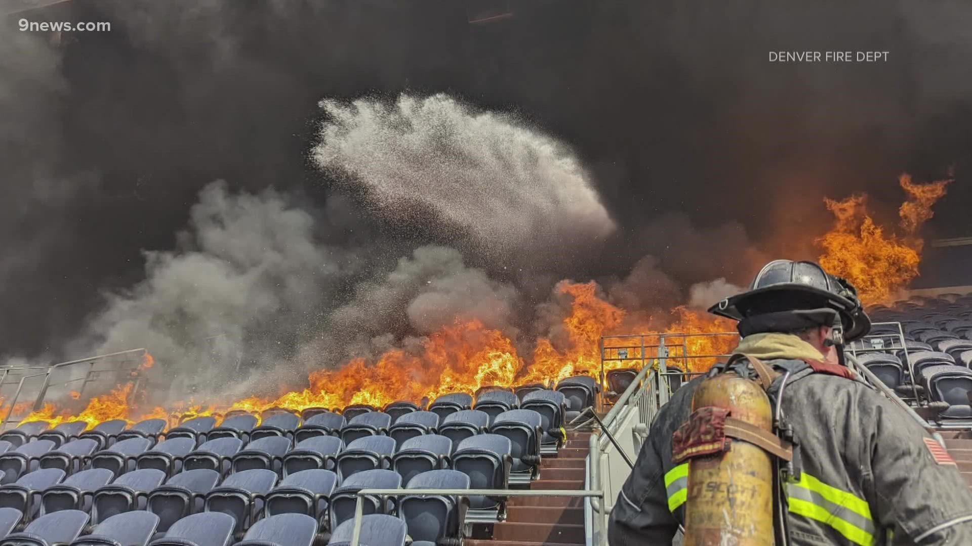 The fire at Empower Field forced staff to move around events scheduled at the Denver Broncos' stadium, including a high school prom.