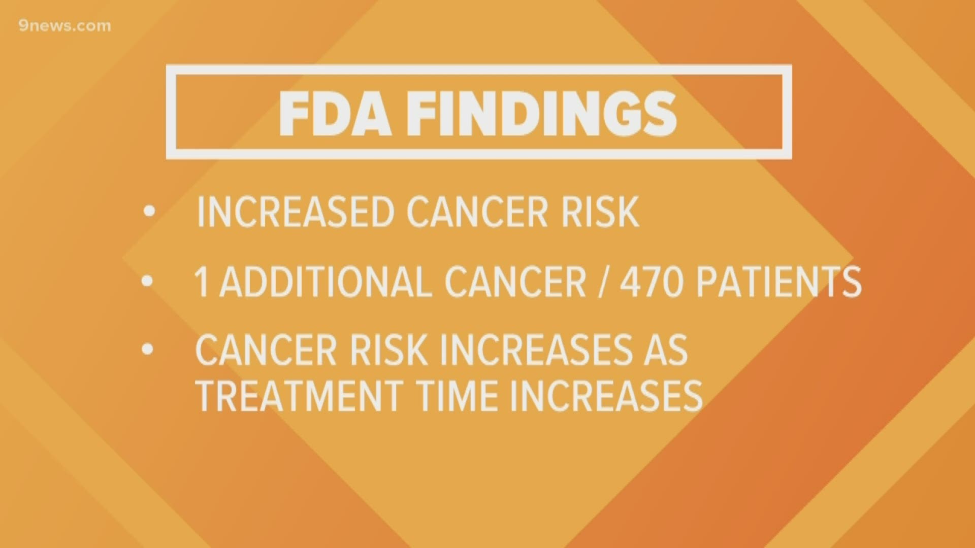 The FDA is asking that Beliviq be withdrawn from the market immediately due to concern about an increased risk of a range of cancers.