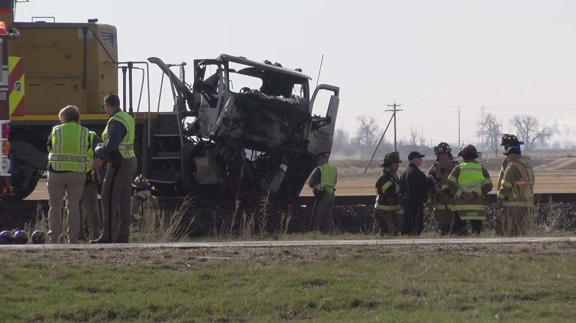 2 men killed after train, semi truck collide in Weld County | 9news.com