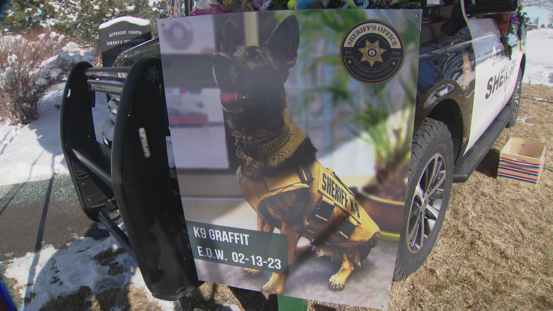 Jefferson County Sheriff's K-9 Graffit was killed in the line of duty this week.