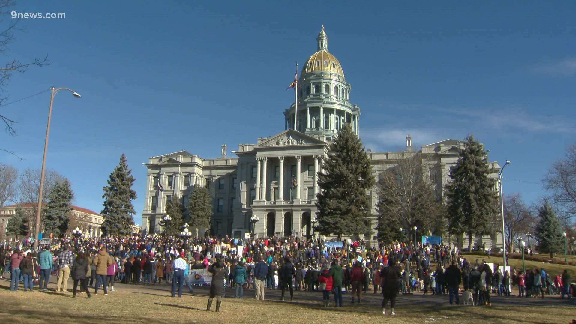 The rally and march were held at the Capitol and Civic Center Park on Saturday.