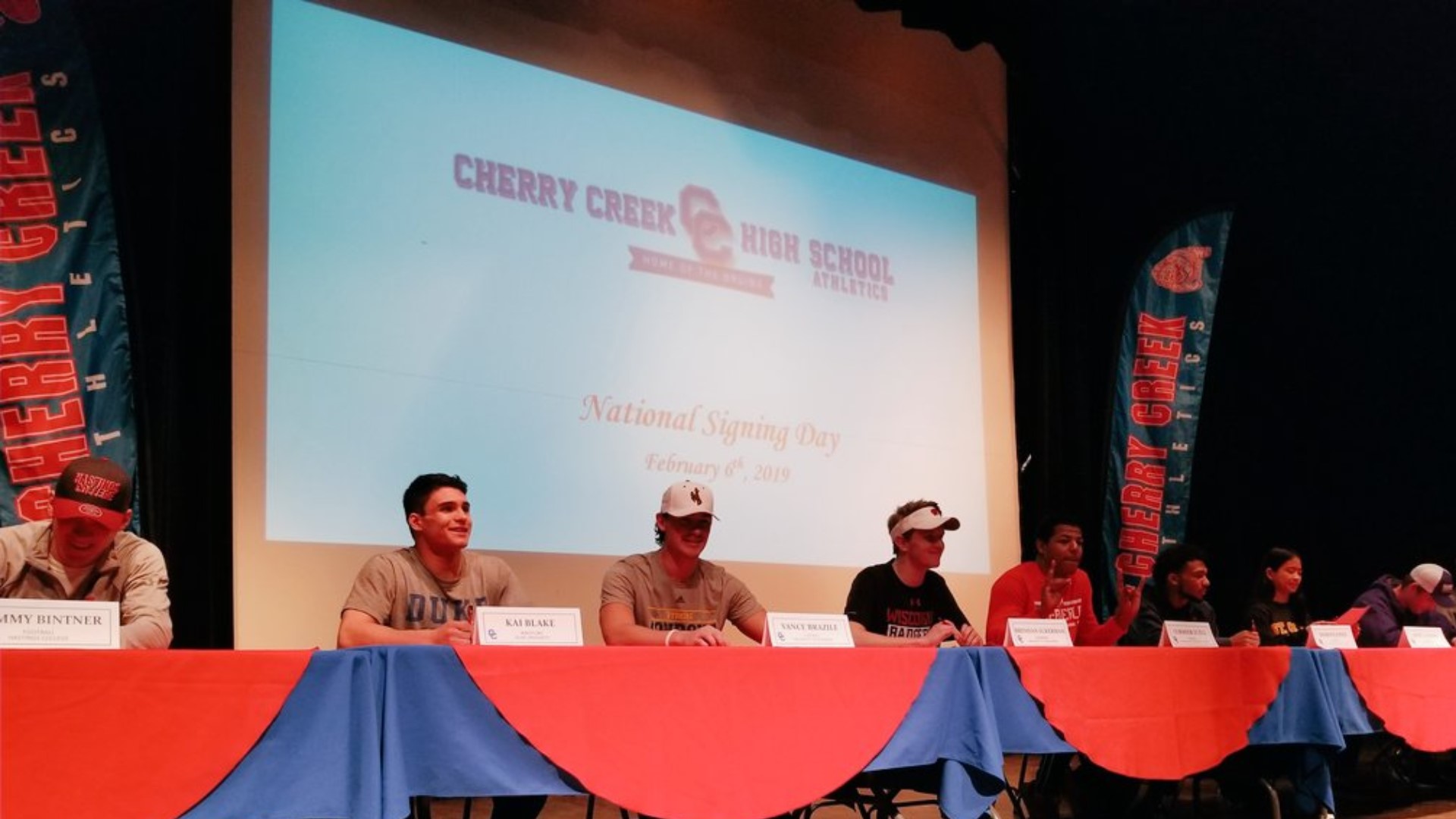 Nine Cherry Creek High School student-athletes committed on National Signing Day on Wednesday