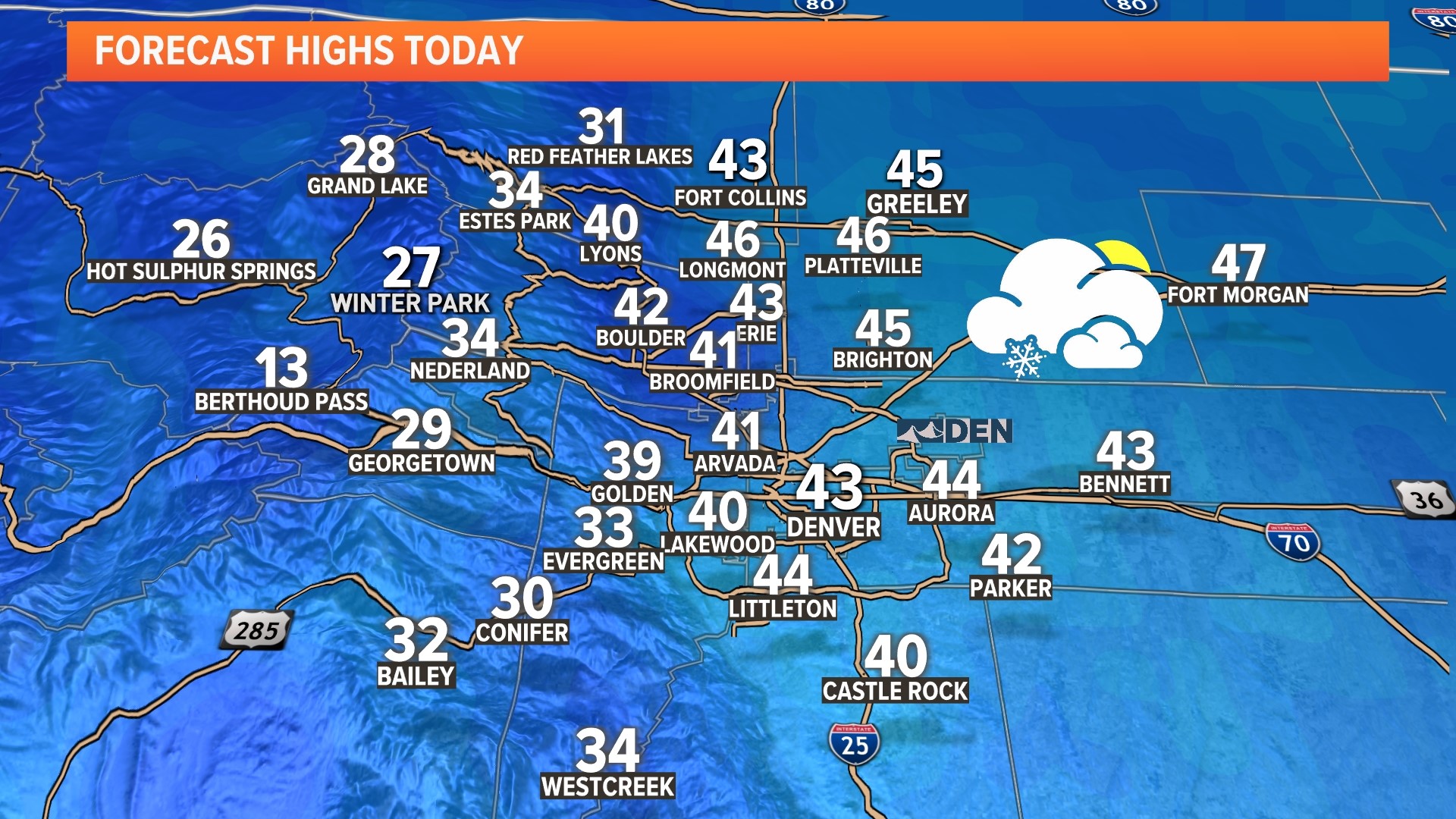 Winter weather in Colorado: Snow returns to Denver, Front Range | 9news.com