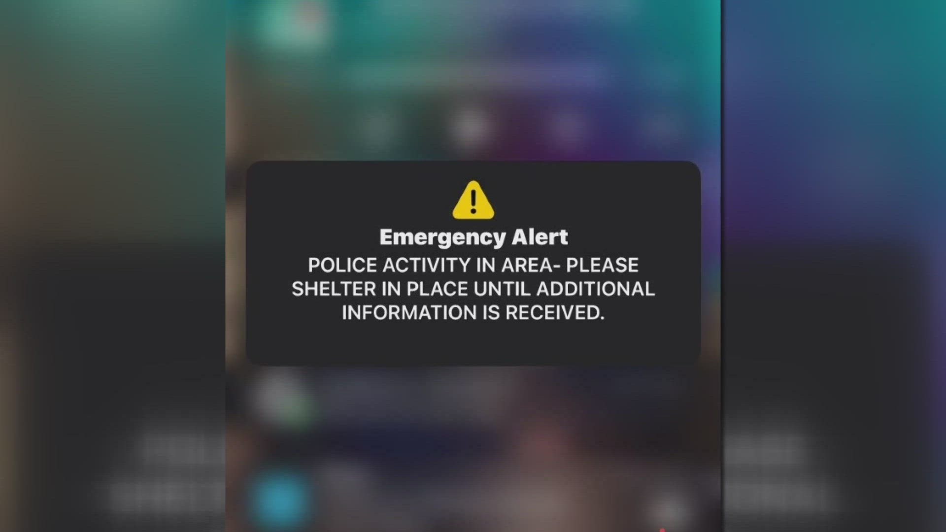 A shelter-in-place message sent out by Adams County 911 on Sunday failed to identify the sender or explain what the emergency was or where it was happening.