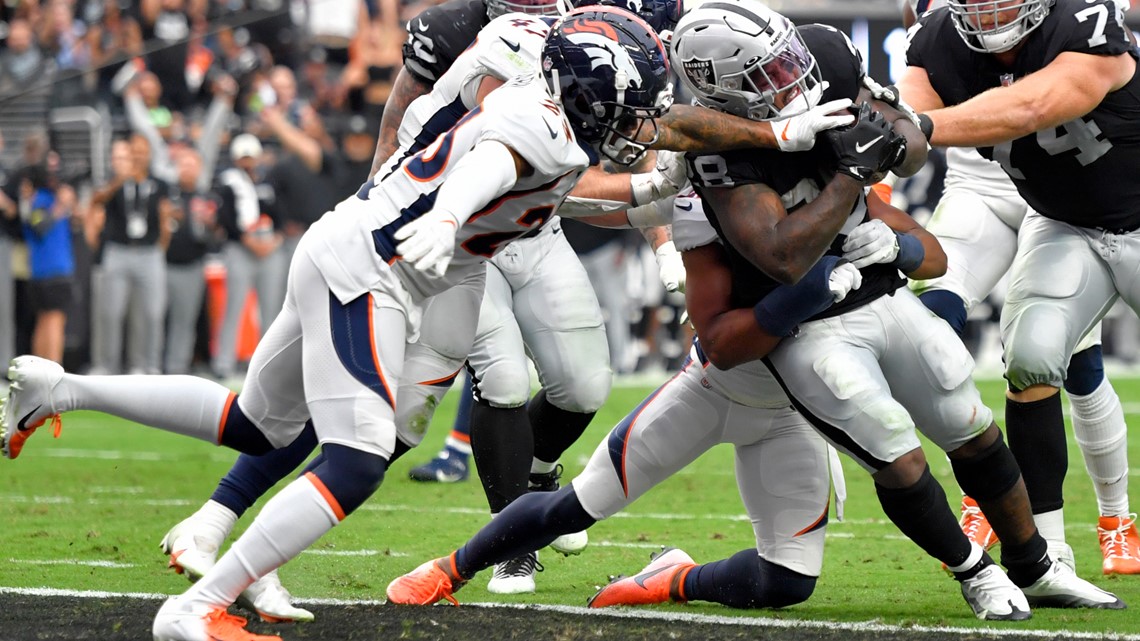 Nate Hobbs with a Tackle For Loss vs. Denver Broncos 