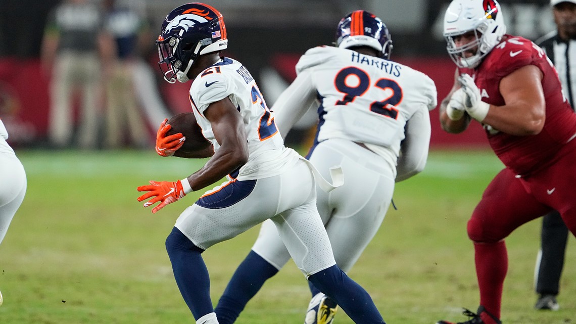 Denver Broncos quarterback Jarrett Stidham warms up prior to an NFL  preseason football game against the Arizona Cardinals, Friday, Aug. 11,  2023, in Glendale, Ariz. (AP Photo/Ross D. Franklin Stock Photo - Alamy