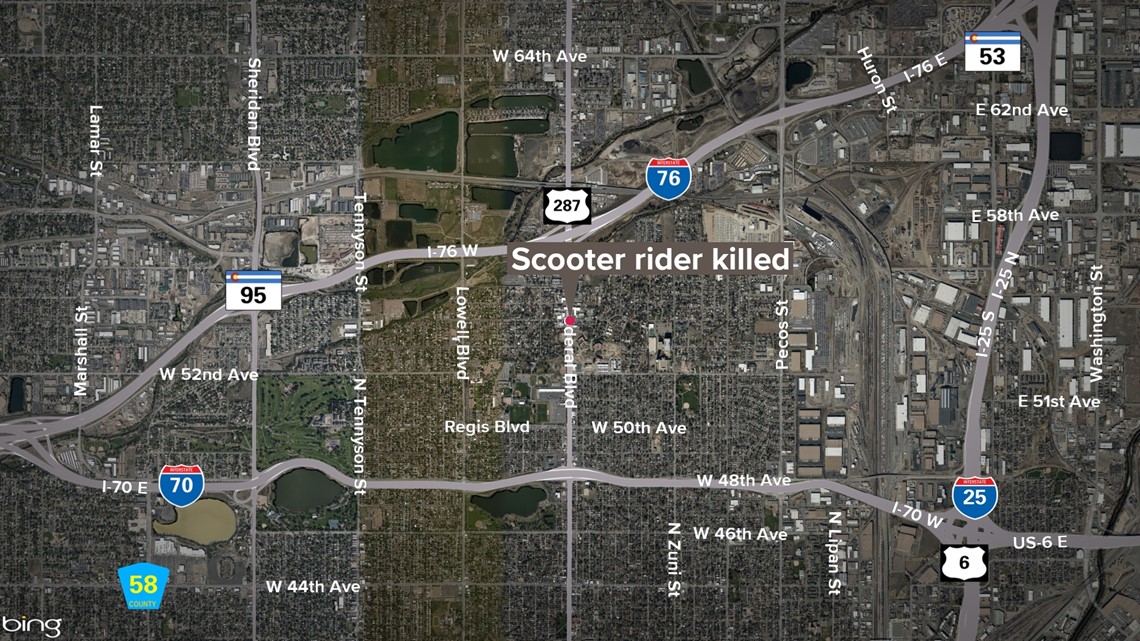 Scooter rider hit, dragged by Dodge Ram on Federal Boulevard