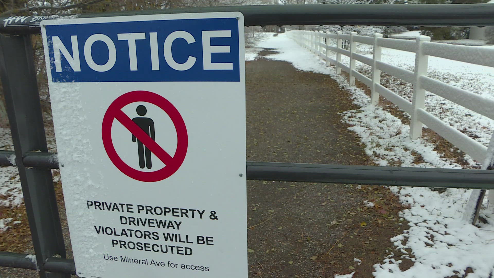 The City of Littleton said a property survey found the trail connection was on city land.