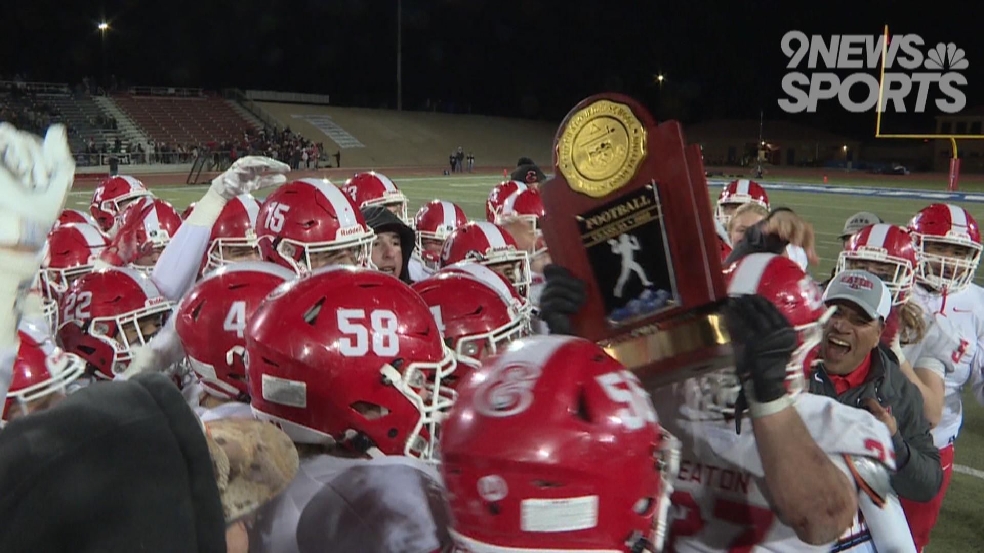 The Reds defeated Delta 21-10 in the Class 2A football title game for their third consecutive state championship.