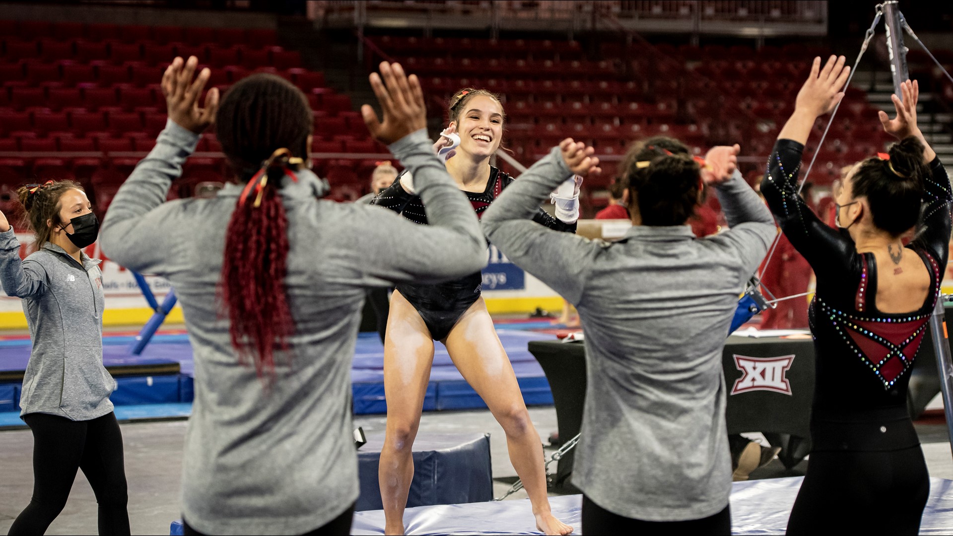 Season preparation begins for the Denver Pioneers before they even touch the mats. The gymnasts meet with a clinical and sports psychologist regularly.