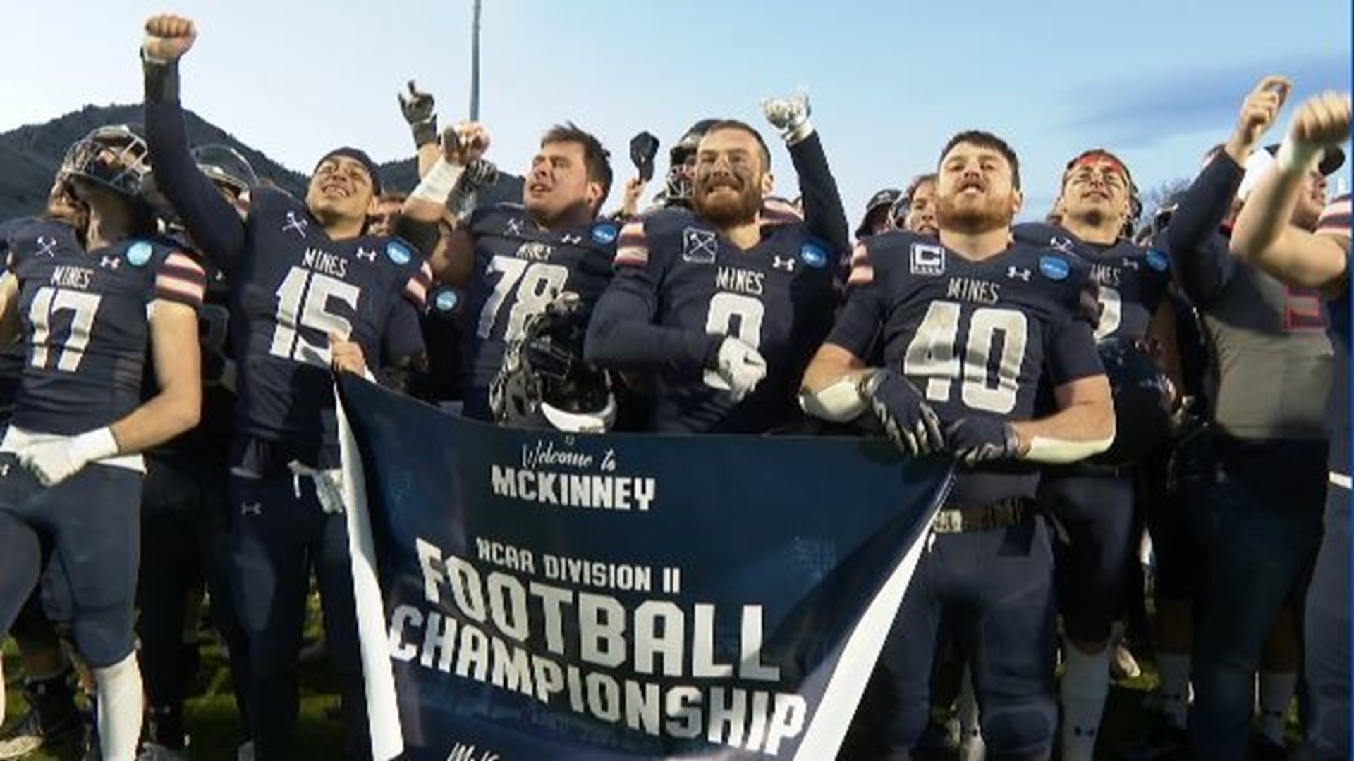 Colorado School of Mines defeated Shepherd 44-13 in its sold out home semifinal game to play for its first and only national championship in McKinney Texas.